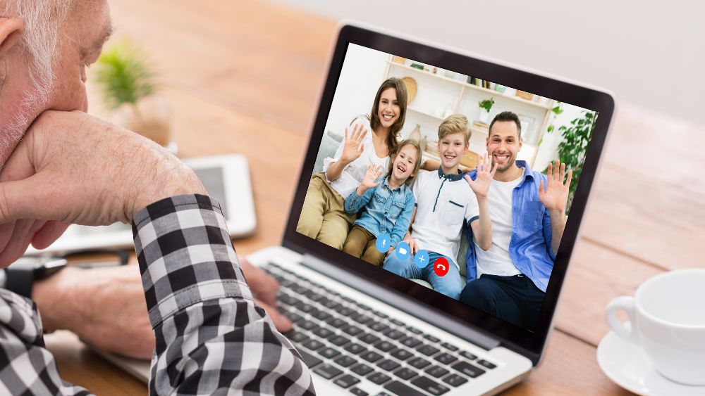 Elderly Parent Video Call Family - Shanti Mindcare Blog